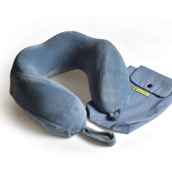 Almohadilla de viaje ergonómica de espuma viscoelástica con funda